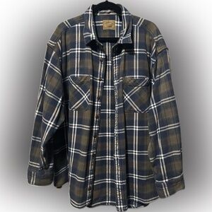 St. John’s Bay Men’s Blue Plaid Flannel XXL